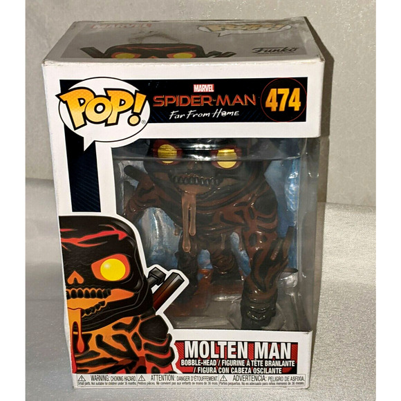 Funko Pop Spider Man Far From Home Molten Man 474 - NEW IN BOX - Picture 1 of 6
